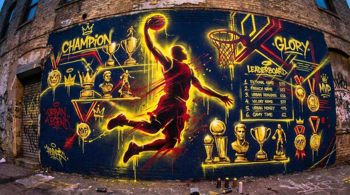 bsport电竞官网 | BASKET-ZONE荣誉墙合作伙伴涂鸦Logo墙